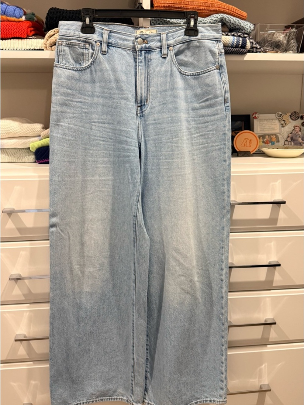 Madewell Light Blue Denim Super Wide Leg Jeans